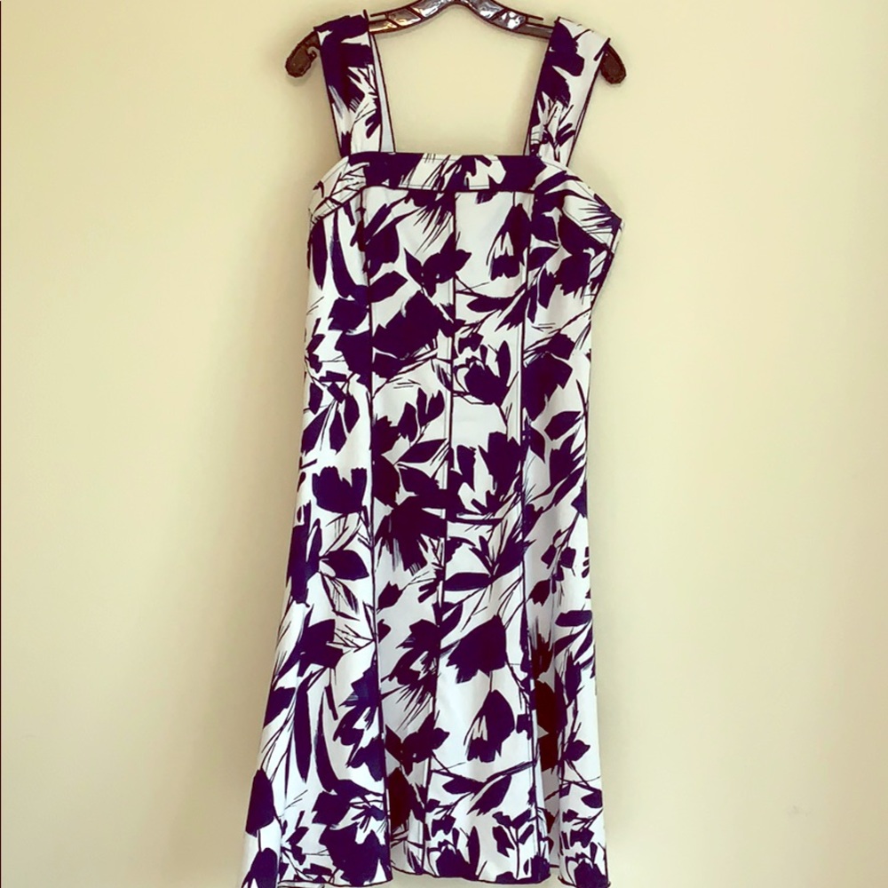 Botanic print Linea Domani panel structured dress.